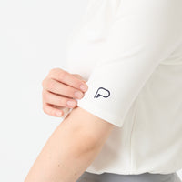 "点P" リブトップス アイボリー ホワイト 数学 問題 半袖 - QurioStore QurioS