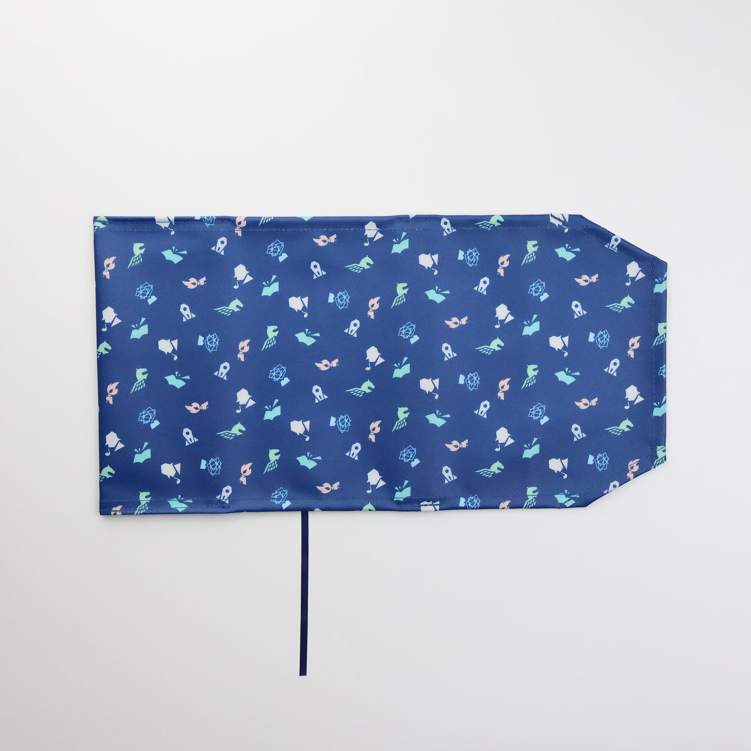 "読みもの" ブックカバー ネイビー イエロー 文学 小説 文庫本 PVC加工 汚れにくい おしゃれ 布 - QurioStore QurioS