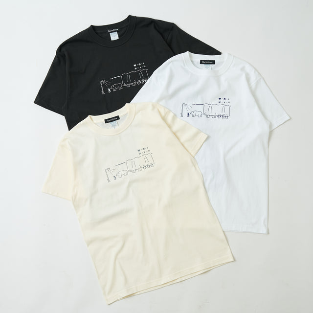 "つるかめ算（代理）" Tシャツ アイボリー ブラック ホワイト 数学 算数 ペンギン シロクマ 動物 レディース メンズ 人気 おしゃれ 20代 30代 - QurioStore QurioS