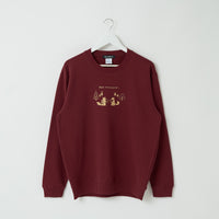 "ギザギザのくるみを食べるリス" 構文木スウェット （企画：東言） バーガンディ レッド グリーン ダークグレー 言語学 構文解析 QuizKnock クイズノック 秋冬 レディース メンズ 人気 おしゃれ 20代 30代 - QurioStore QurioS