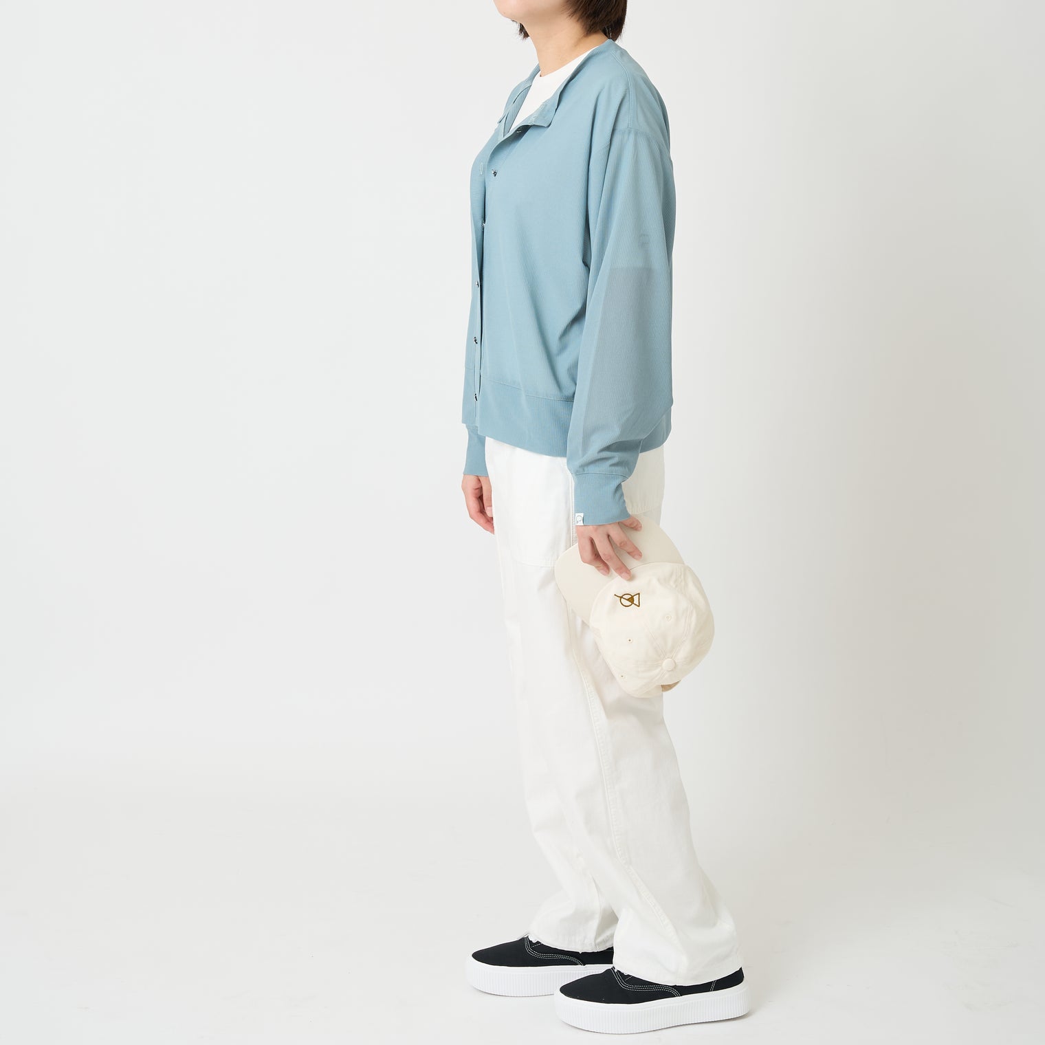 "点P" シアーカーディガン ライトブルー 数学 問題 冷房 寒暖差 羽織りもの きれいめ 春夏 - QurioStore QurioS