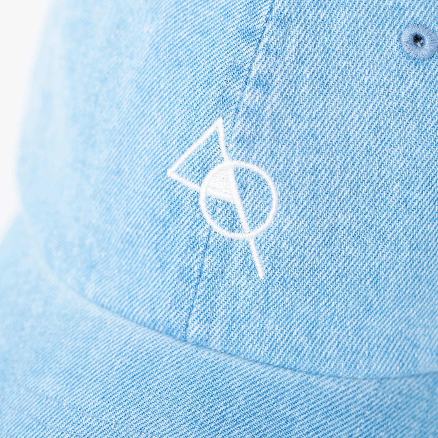 "cap"キャップ デニム ブルー 数学 積集合 帽子 刺繍 - QurioStore QurioS