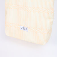 "ミュラー゠リヤー" トートバッグ オレンジ アイボリー 社会学 心理学 錯視 矢羽 折り畳み エコバッグ - QurioStore QurioS