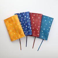 "読みもの" ブックカバー ネイビー イエロー 文学 小説 文庫本 PVC加工 汚れにくい おしゃれ 布 - QurioStore QurioS