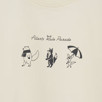 "Allen’s rule parade" Tシャツ キツネ アイボリー チャコール コーラルピンク ライトグリーン 生物学 アレンの法則 Tシャツ キツネ パレード クイズノック グッズ レディース メンズ 人気 おしゃれ 20代 30代 - QurioStore QurioStore