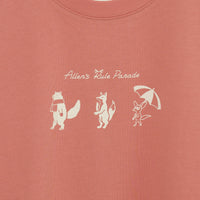 "Allen’s rule parade" Tシャツ キツネ アイボリー チャコール コーラルピンク ライトグリーン 生物学 アレンの法則 Tシャツ キツネ パレード クイズノック グッズ レディース メンズ 人気 おしゃれ 20代 30代 - QurioStore QurioStore