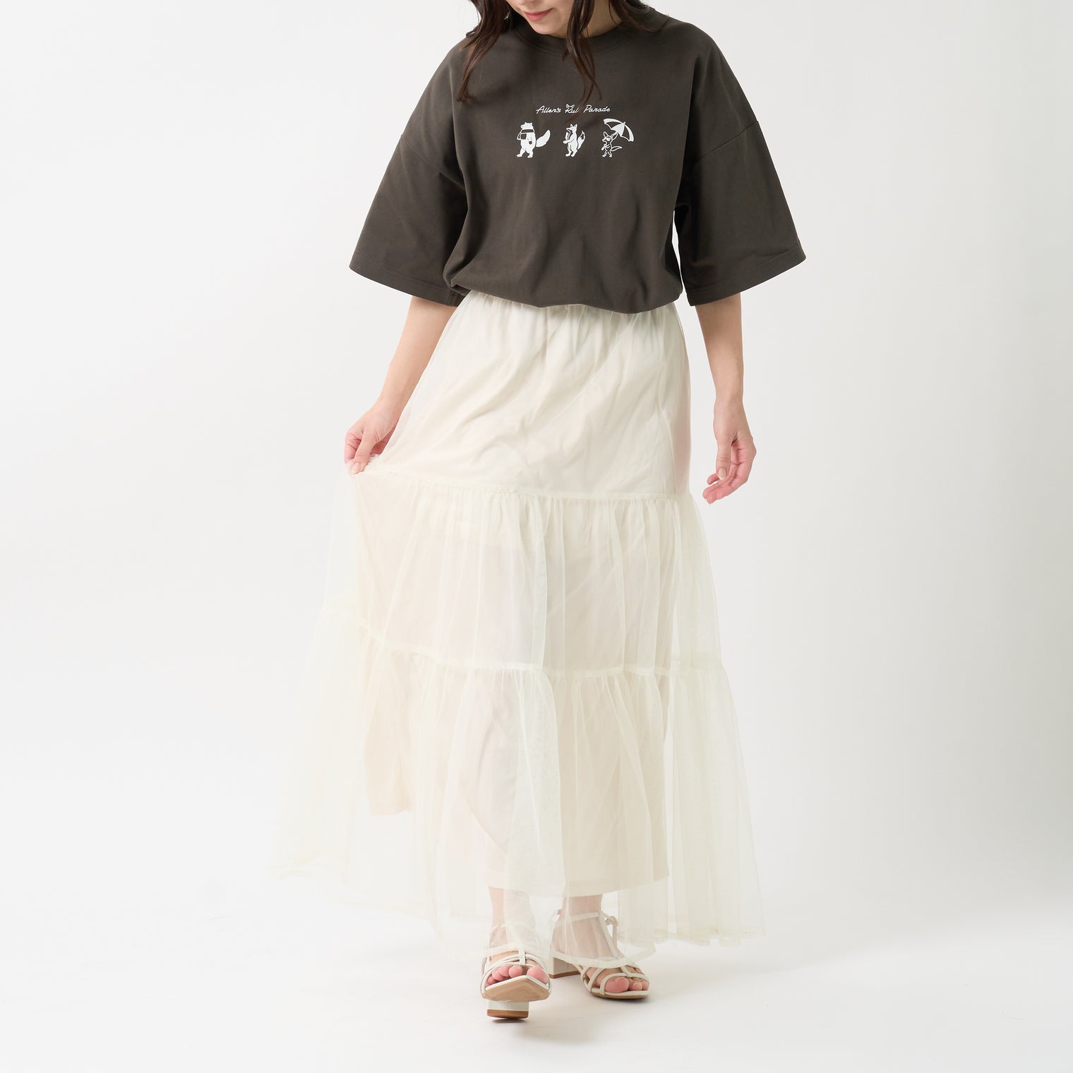 "Allen’s rule parade" Tシャツ キツネ アイボリー チャコール コーラルピンク ライトグリーン 生物学 アレンの法則 Tシャツ キツネ パレード クイズノック グッズ レディース メンズ 人気 おしゃれ 20代 30代 - QurioStore QurioStore