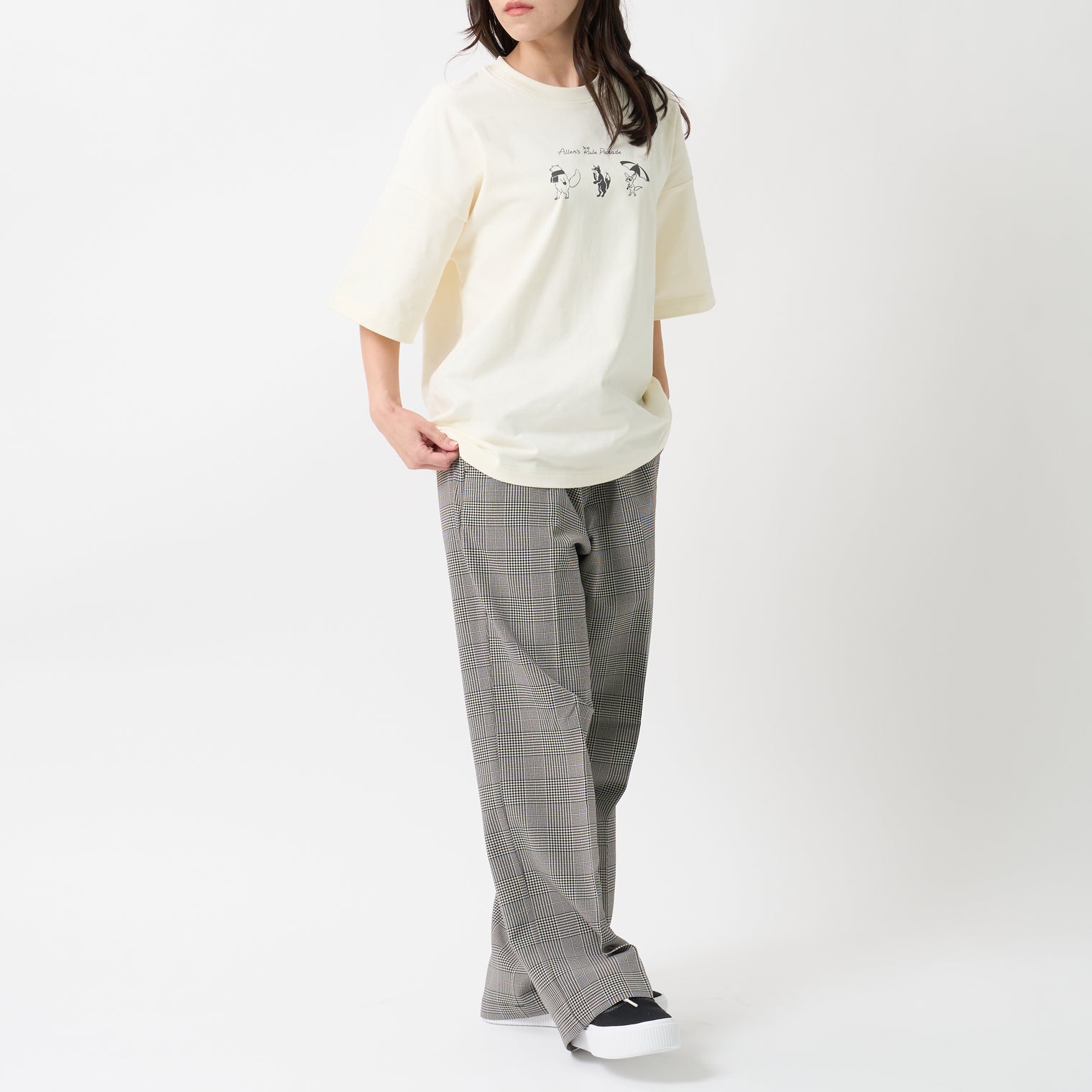 "Allen’s rule parade" Tシャツ キツネ アイボリー チャコール コーラルピンク ライトグリーン 生物学 アレンの法則 Tシャツ キツネ パレード クイズノック グッズ レディース メンズ 人気 おしゃれ 20代 30代 - QurioStore QurioStore
