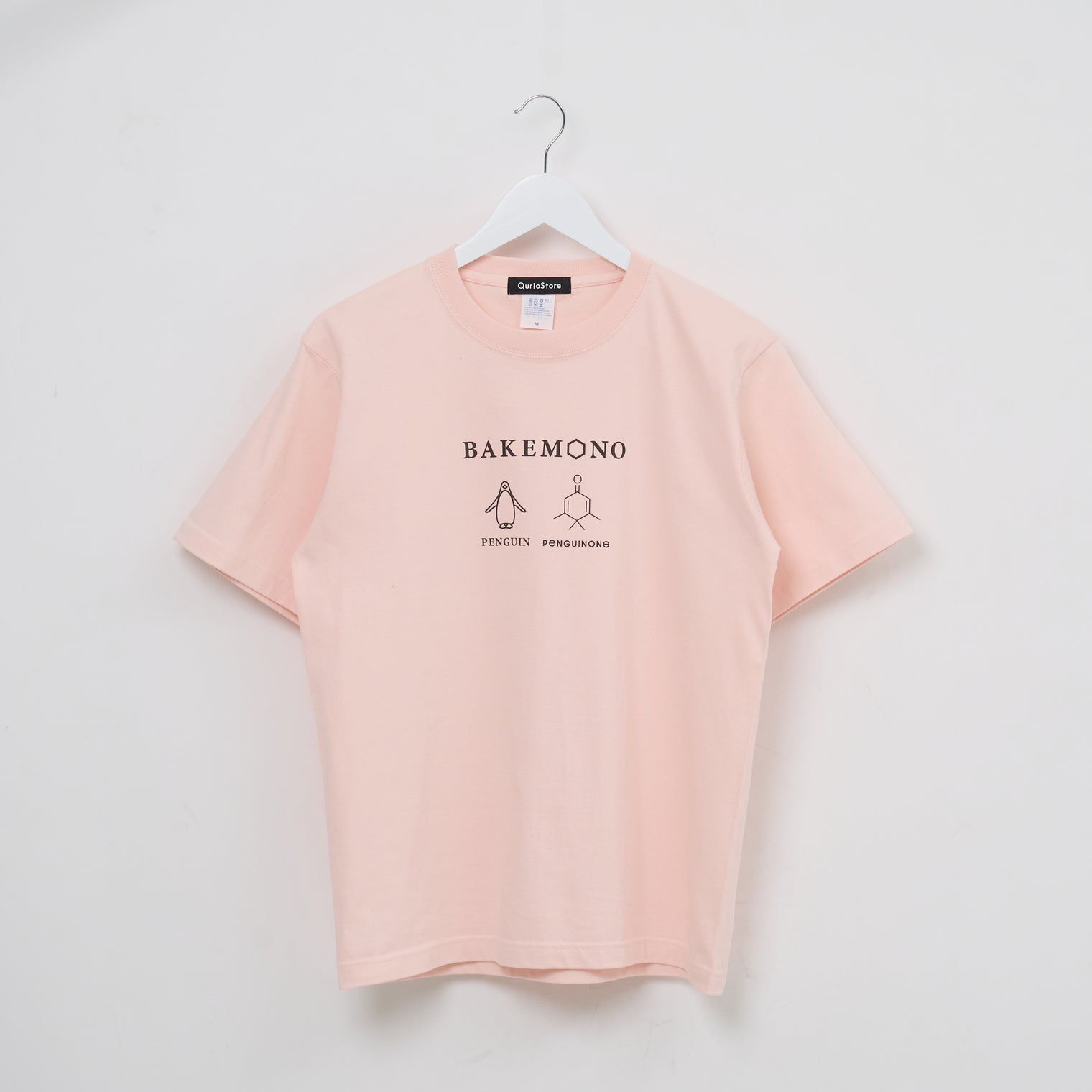 "BAKEMONO" Tシャツ ネイビー ピンク ホワイト サンドカーキ 化学 構造式 Tシャツ ペンギン ドッグ 犬 レディース メンズ 人気 おしゃれ 20代 30代 - QurioStore QurioS