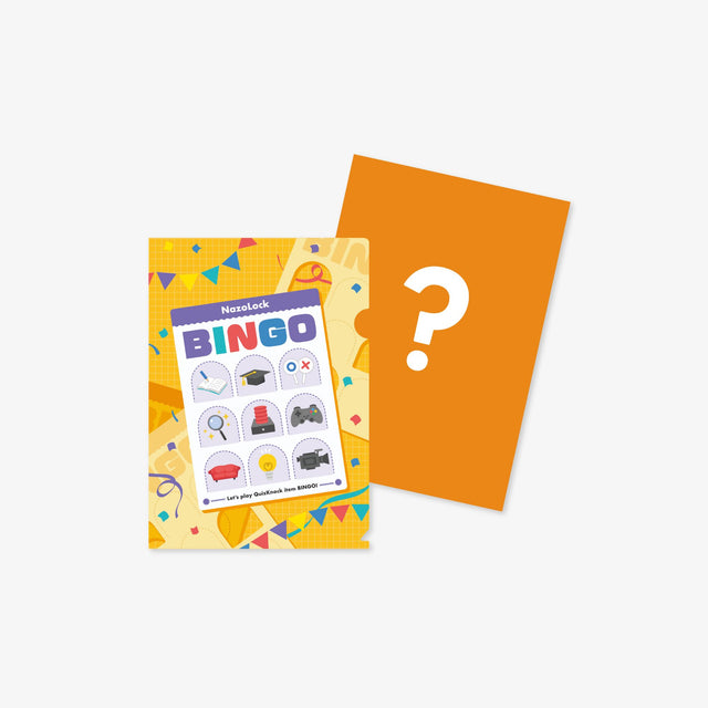 謎解き用紙付きクリアファイル-BINGO- オレンジ 持ち帰り謎 初心者 手軽 ビンゴ - QurioStore NazoLock