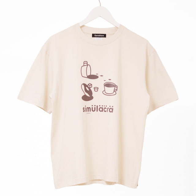 How many faces?" シミュラクラ現象Tシャツ ライトベージュ 心理学 認知科学 マグカップ ドーナツ レディース メンズ 人気 おしゃれ 20代 30代 - QurioStore QurioS