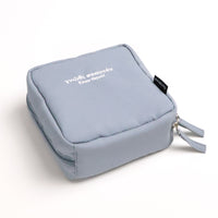 "汝自身を知れ" ポーチ ライトグレー 哲学 ソクラテス メイク トラベル 自分の無知を自覚せよ - QurioStore QurioS