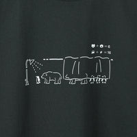 "つるかめ算（代理）" Tシャツ アイボリー ブラック ホワイト 数学 算数 ペンギン シロクマ 動物 レディース メンズ 人気 おしゃれ 20代 30代 - QurioStore QurioS