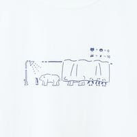 "つるかめ算（代理）" Tシャツ アイボリー ブラック ホワイト 数学 算数 ペンギン シロクマ 動物 レディース メンズ 人気 おしゃれ 20代 30代 - QurioStore QurioS