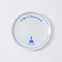 "Pavlov’s Bell" おいしい予感プレート レッド ブルー 生理学 プレート 犬 ベル パブロフ 食器 平皿 - QurioStore QurioS