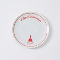 "Pavlov’s Bell" おいしい予感プレート レッド ブルー 生理学 プレート 犬 ベル パブロフ 食器 平皿 - QurioStore QurioS