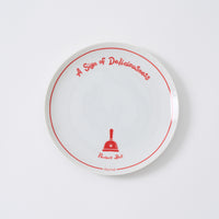 "Pavlov’s Bell" おいしい予感プレート レッド ブルー 生理学 プレート 犬 ベル パブロフ 食器 平皿 - QurioStore QurioS