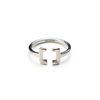 "Polymer" リング シルバー 化学 ポリマー 構造 記号 指輪 フリーサイズ - QurioStore QurioS