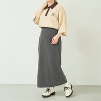 "Q" 哲学的ゾンビポロシャツ ベージュ ブラウン ダスティピンク 哲学 思考実験 シャツ 心 バイカラー レディース メンズ 人気 おしゃれ 20代 30代 - QurioStore QurioS