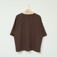 "Q" 哲学的ゾンビポロシャツ ベージュ ブラウン ダスティピンク 哲学 思考実験 シャツ 心 バイカラー レディース メンズ 人気 おしゃれ 20代 30代 - QurioStore QurioS