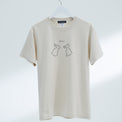 "Same?" Tシャツ ライトベージュ 哲学 多義図形 錯視 ウサギ アヒル - QurioStore QurioS