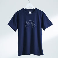 "Same?" Tシャツ ネイビー 哲学 多義図形 錯視 ウサギ アヒル - QurioStore QurioS