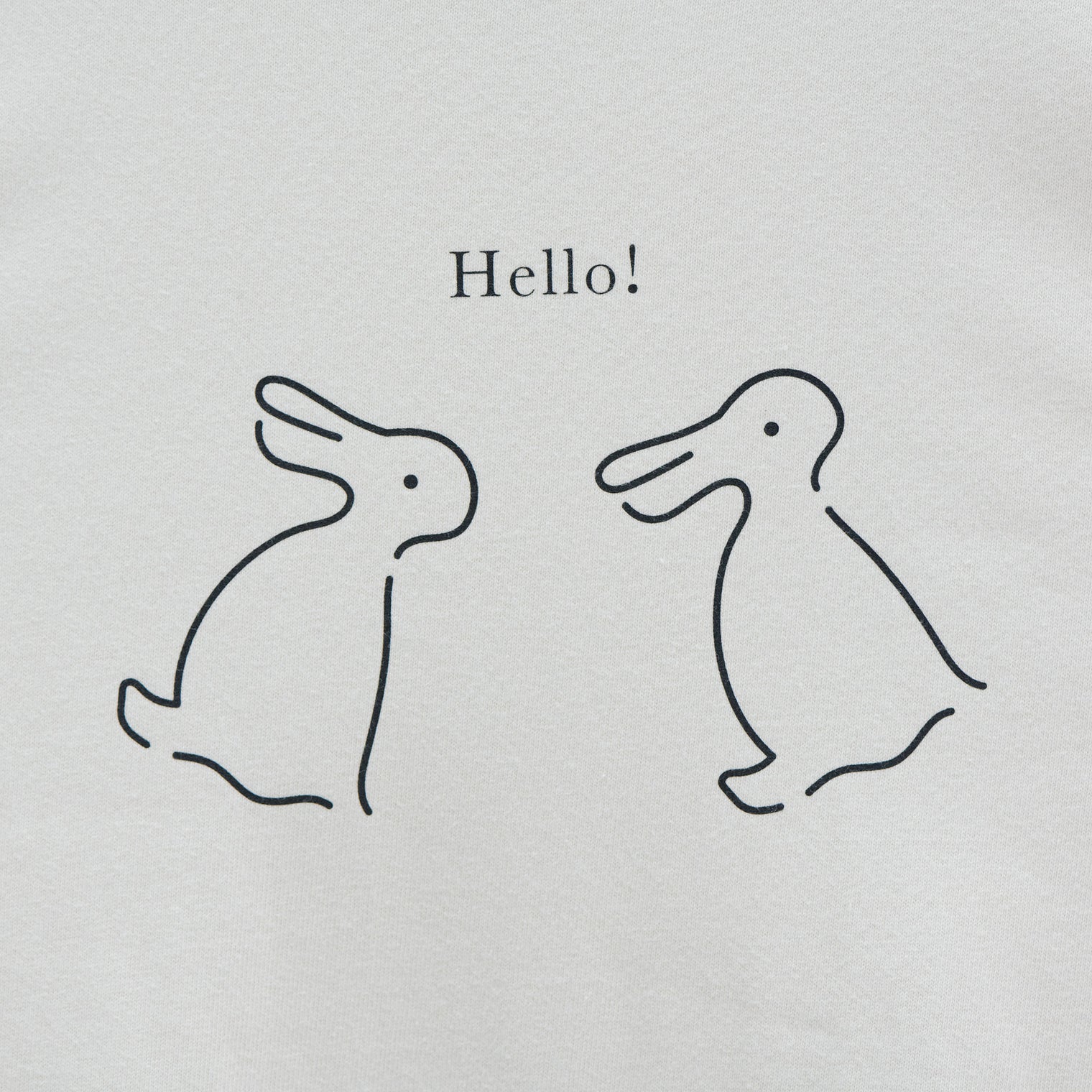 "Same?" Tシャツ ライトベージュ 哲学 多義図形 錯視 ウサギ アヒル - QurioStore QurioS