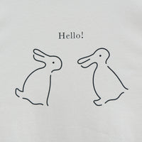 "Same?" Tシャツ ライトベージュ 哲学 多義図形 錯視 ウサギ アヒル - QurioStore QurioS