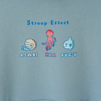 "Stroop effect" パーカー（企画：東問） ライトブルー ネイビー グレー アイボリー ブラック 心理学 ネットミーム マリン 海の生き物 スイーツ たこ マンボウ アンモナイト QuizKnock クイズノック 秋冬 レディース メンズ 人気 おしゃれ 20代 30代 - QurioStore QurioS