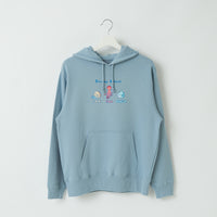 "Stroop effect" パーカー（企画：東問） ライトブルー ネイビー グレー アイボリー ブラック 心理学 ネットミーム マリン 海の生き物 スイーツ たこ マンボウ アンモナイト QuizKnock クイズノック 秋冬 レディース メンズ 人気 おしゃれ 20代 30代 - QurioStore QurioS