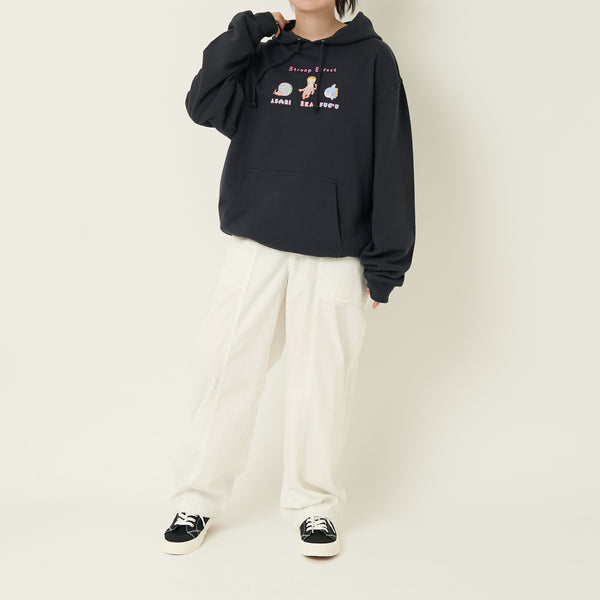 "Stroop effect" パーカー（企画：東問） ライトブルー ネイビー グレー アイボリー ブラック 心理学 ネットミーム マリン 海の生き物 スイーツ たこ マンボウ アンモナイト QuizKnock クイズノック 秋冬 レディース メンズ 人気 おしゃれ 20代 30代 - QurioStore QurioS