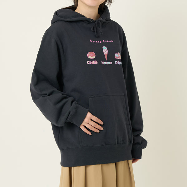 "Stroop effect" パーカー（企画：東問） ライトブルー ネイビー グレー アイボリー ブラック 心理学 ネットミーム マリン 海の生き物 スイーツ たこ マンボウ アンモナイト QuizKnock クイズノック 秋冬 レディース メンズ 人気 おしゃれ 20代 30代 - QurioStore QurioS