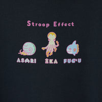 "Stroop effect" パーカー（企画：東問） ライトブルー ネイビー グレー アイボリー ブラック 心理学 ネットミーム マリン 海の生き物 スイーツ たこ マンボウ アンモナイト QuizKnock クイズノック 秋冬 レディース メンズ 人気 おしゃれ 20代 30代 - QurioStore QurioS