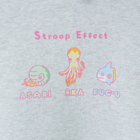 "Stroop effect" パーカー（企画：東問） ライトブルー ネイビー グレー アイボリー ブラック 心理学 ネットミーム マリン 海の生き物 スイーツ たこ マンボウ アンモナイト QuizKnock クイズノック 秋冬 レディース メンズ 人気 おしゃれ 20代 30代 - QurioStore QurioS