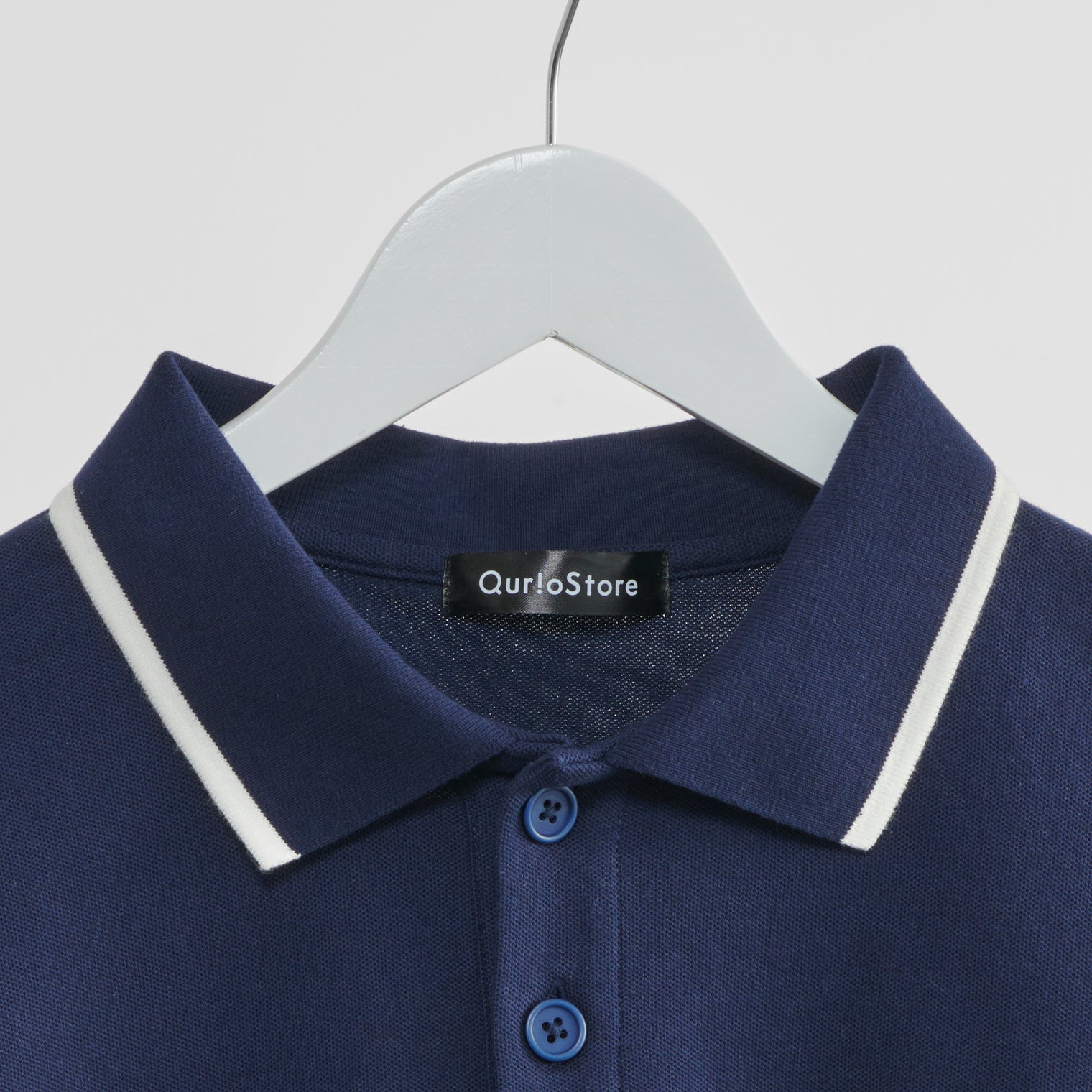 "チューリング・テスト" ポロシャツ アイボリー ネイビー 謎解き AI ドロップショルダー オーバーサイズ レディース メンズ 人気 おしゃれ 20代 30代 通勤 オフィス - QurioStore QurioS