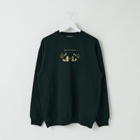 "ギザギザのくるみを食べるリス" 構文木スウェット （企画：東言） バーガンディ レッド グリーン ダークグレー 言語学 構文解析 QuizKnock クイズノック 秋冬 レディース メンズ 人気 おしゃれ 20代 30代 - QurioStore QurioS