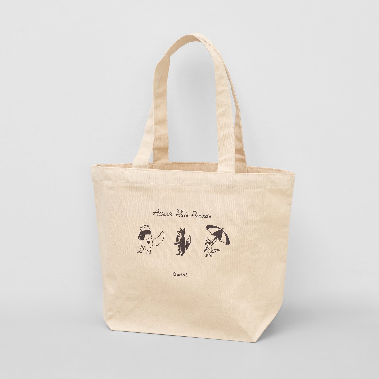 Allen’s rule parade トートバッグ キツネ ベージュ キツネ バッグ クイズノック グッズ レディース メンズ 人気 おしゃれ 20代 30代 - QurioStore QuizKnock