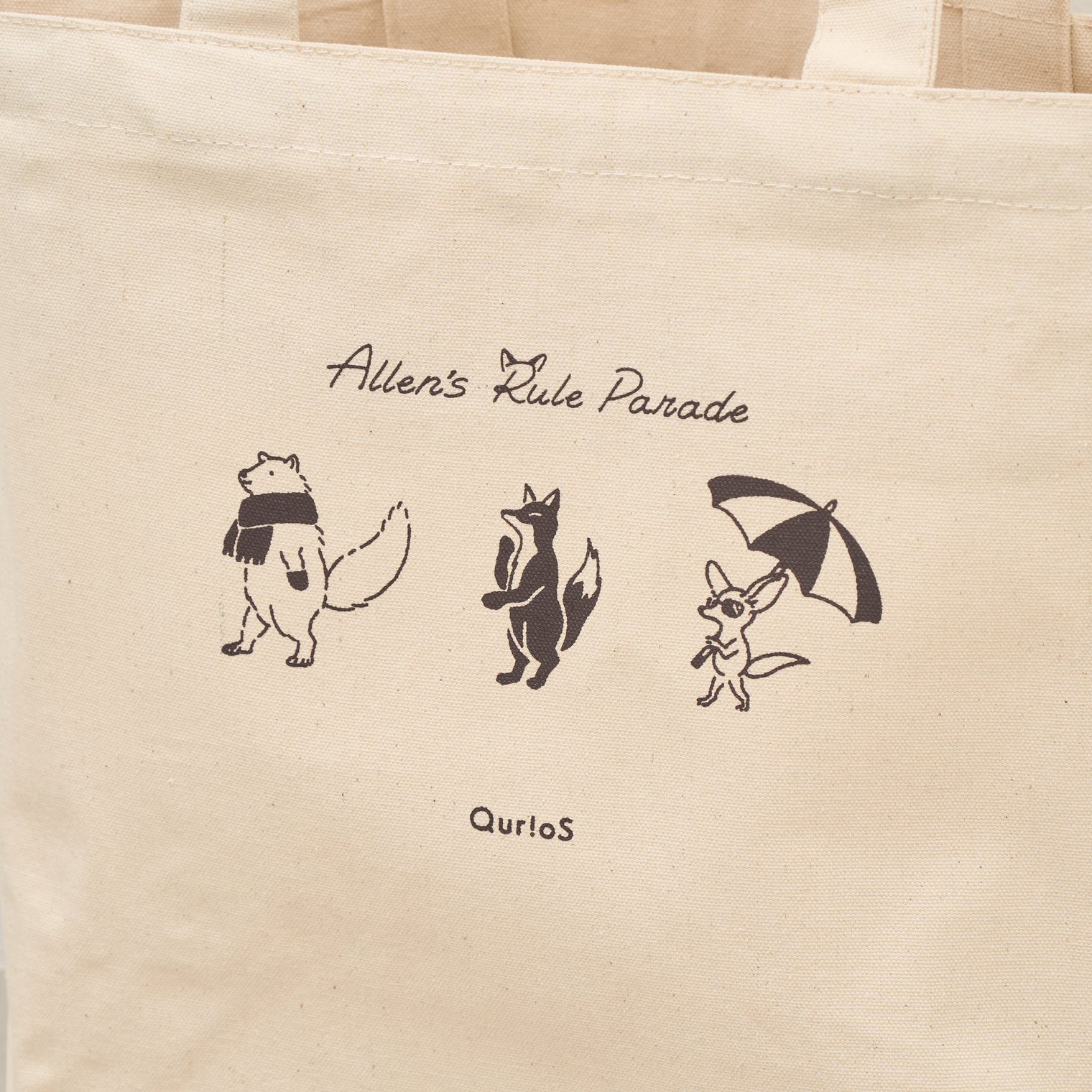 Allen’s rule parade トートバッグ キツネ ベージュ キツネ バッグ クイズノック グッズ レディース メンズ 人気 おしゃれ 20代 30代 - QurioStore QuizKnock