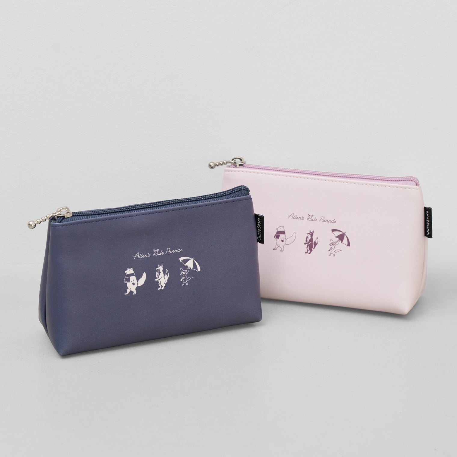 Allen’s rule parade マルチポーチ キツネ ピンク ネイビー ファッション小物 キツネ ポーチ　 クイズノック グッズ レディース メンズ 人気 おしゃれ 20代 30代 - QurioStore