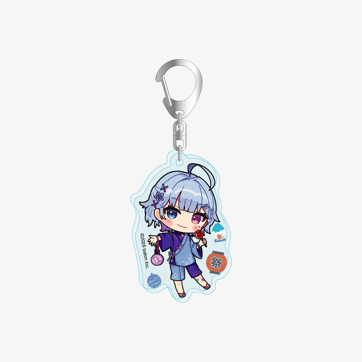 AlmaZarQ 夏祭り2026 アクリルキーホルダー 夢川夢 ブルー V Tuber アルマザーク あるまざーく グッズ - QurioStore AlmaZarQ