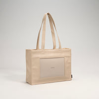 "ジョハリの窓Ⅰ" バッグ ブラウン アイボリー 心理学 痛バッグ トートバッグ メンズ レディース 制服 通勤 オフィス おしゃれ - QurioStore QurioS