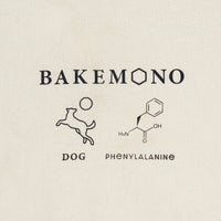 "BAKEMONO" 巾着バッグ ベージュ 化学 構造式 バッグ ペンギン ドッグ 犬 レディース メンズ 人気 おしゃれ 20代 30代 - QurioStore QurioS