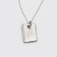 "我読む、ゆえに我あり" ネックレス ピンクゴールド シルバー 哲学 デカルト 方法序説 我思う ゆえに我あり 読書 カフェ レディース メンズ シンプル チェーン - QurioStore QurioS