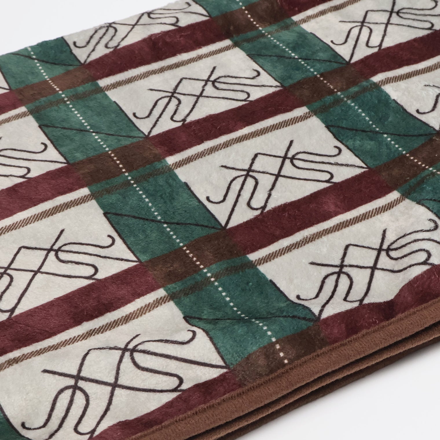 "ブラ'Nケット" ブランケット オレンジ ブラウン 量子力学 ブラケット記法 ひざ掛け チェック 学校 オフィス おしゃれ かわいい プレゼント - QurioStore QurioS