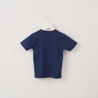 "Can" Tシャツ【キッズ】 ネイビー 英語 Tシャツ 缶 クイズノック グッズ キッズ 親子 ファミリー 人気 おしゃれ - QurioStore QurioS Kids