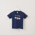 "Can" Tシャツ【キッズ】 ネイビー 英語 Tシャツ 缶 クイズノック グッズ キッズ 親子 ファミリー 人気 おしゃれ - QurioStore QurioS Kids