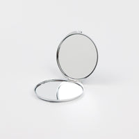 "汝自身を知れ" ミラー ブルー ペールピンク 哲学 ソクラテス 拡大鏡 コンパクト 自分の無知を自覚せよ - QurioStore QurioS