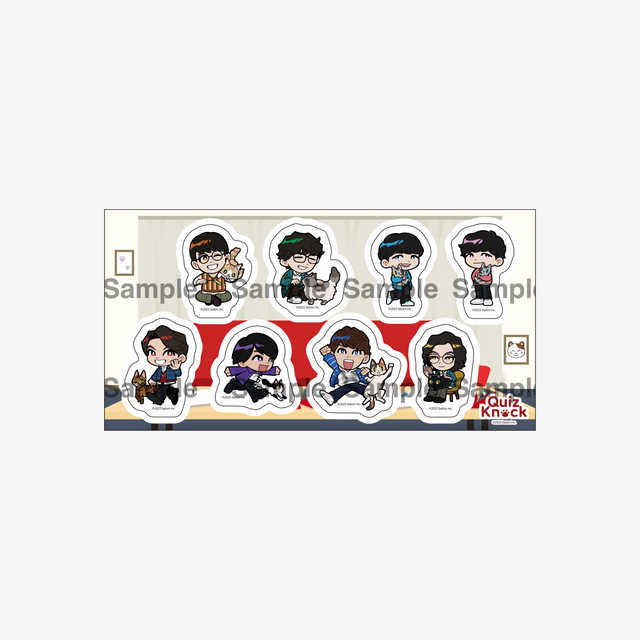 ステッカーシート QuizKnock10周年 カラオケまねきねこコラボ – QurioStore
