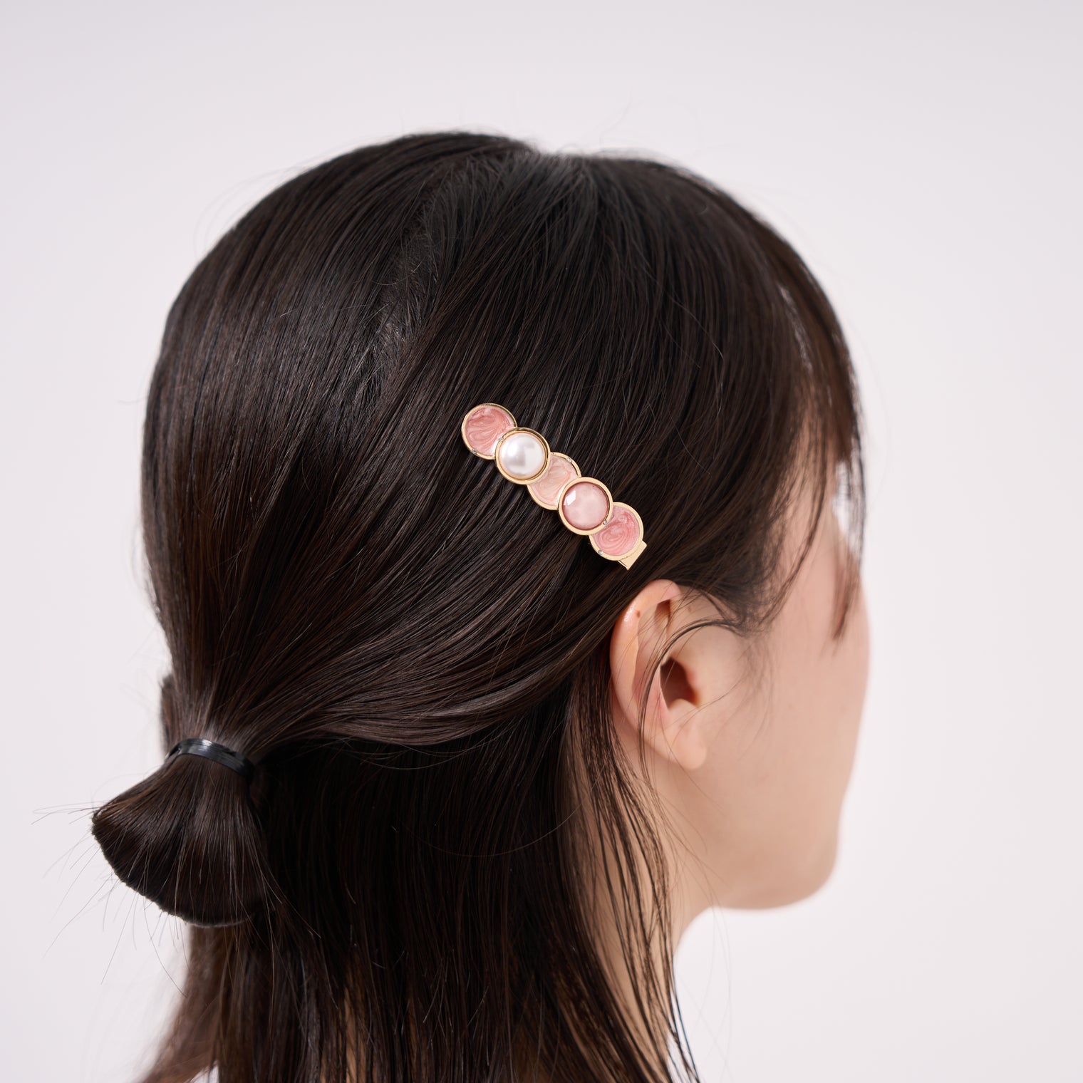 "Cycloid" ヘアクリップ ピンク ブラウン ブルー 数学 物理 サイクロイド曲線 ヘアアクセサリー バレッタ かわいい おしゃれ おすすめ 仕事 アレンジ - QurioStore QurioS