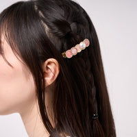 "Cycloid" ヘアクリップ ピンク ブラウン ブルー 数学 物理 サイクロイド曲線 ヘアアクセサリー バレッタ かわいい おしゃれ おすすめ 仕事 アレンジ - QurioStore QurioS